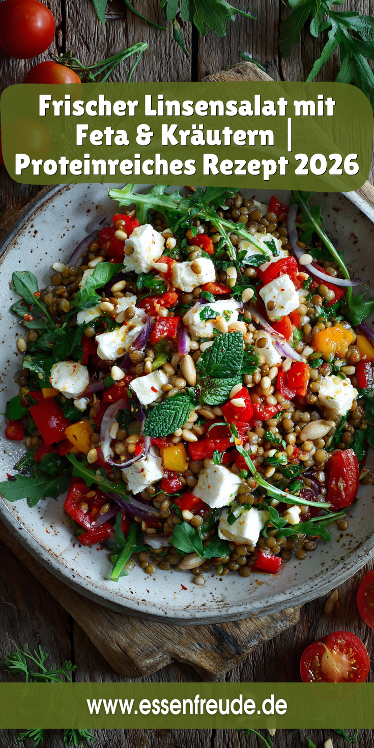 Frischer Linsensalat mit Feta & Kräutern | Proteinreich 2026
