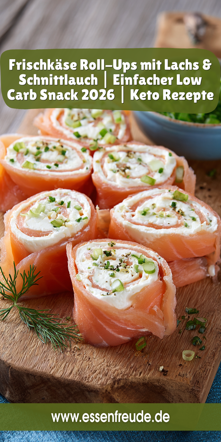 Frischkäse Roll-Ups mit Lachs & Schnittlauch | Low Carb Snack 2026