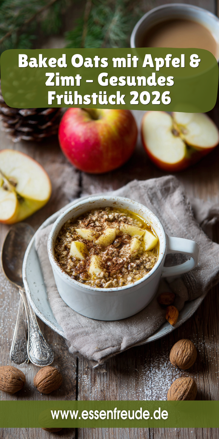Gebackene Haferflocken mit Apfel & Zimt (Baked Oats) | Gesundes Frühstück 2026