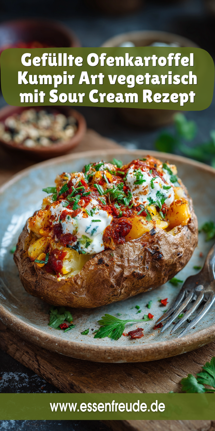 Gefüllte Ofenkartoffel (Kumpir Art) mit Sour Cream | Vegetarisch 2026