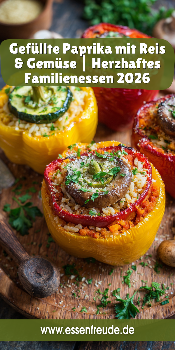 Gefüllte Paprika mit Reis & Gemüse | Herzhaft & Gesund 2026