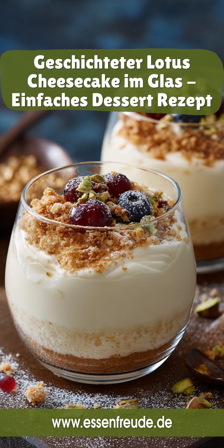 Geschichtetes Lotus Cheesecake Dessert im Glas | 2026