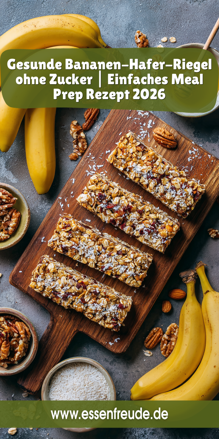Gesunde Bananen-Hafer-Riegel ohne Zucker | Meal Prep 2026