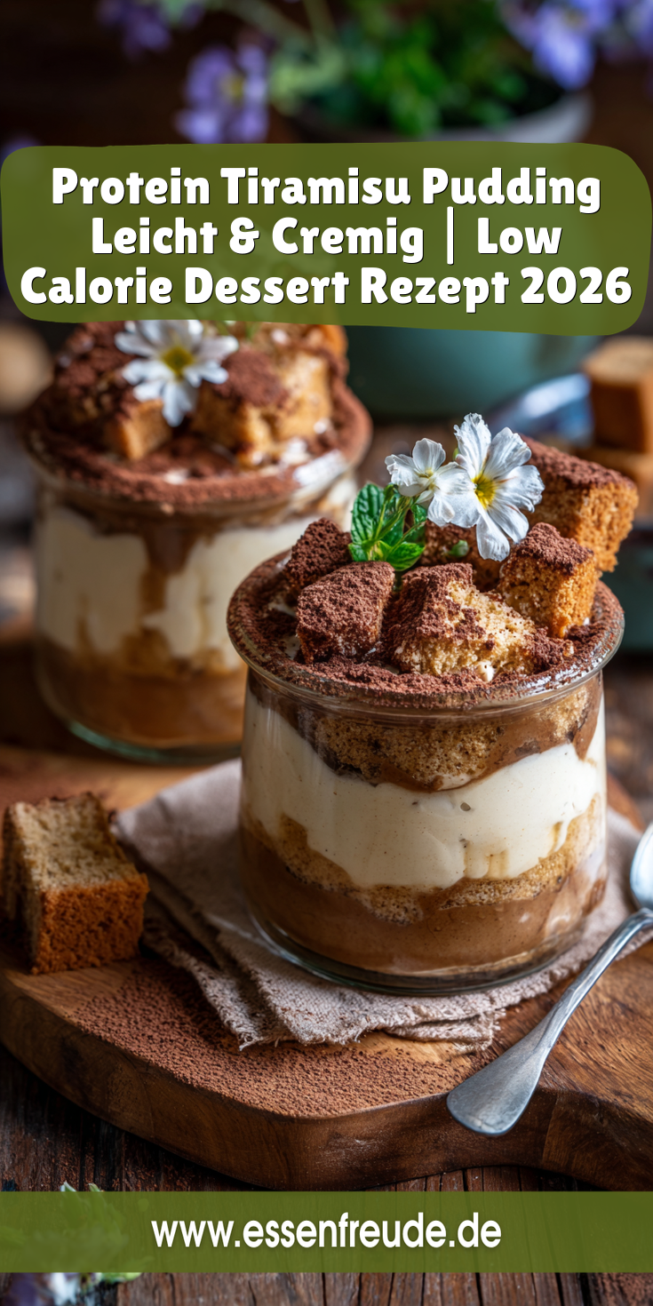 High Protein Tiramisu Pudding (Wenig Kalorien) | Dessert 2026