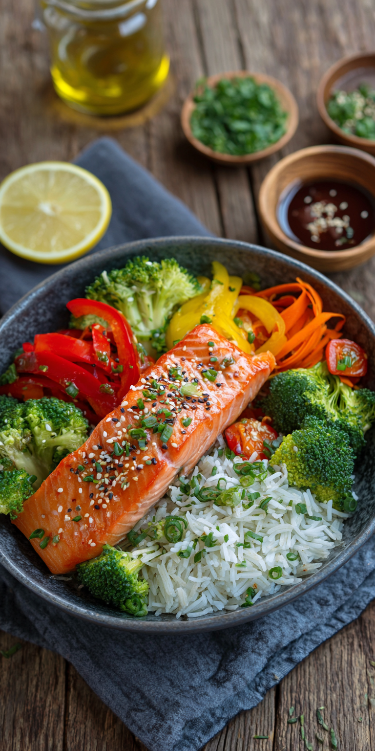 Honig-Lachs Bowl mit Reis & Gemüse | Gesunde Abendessen Ideen 2026