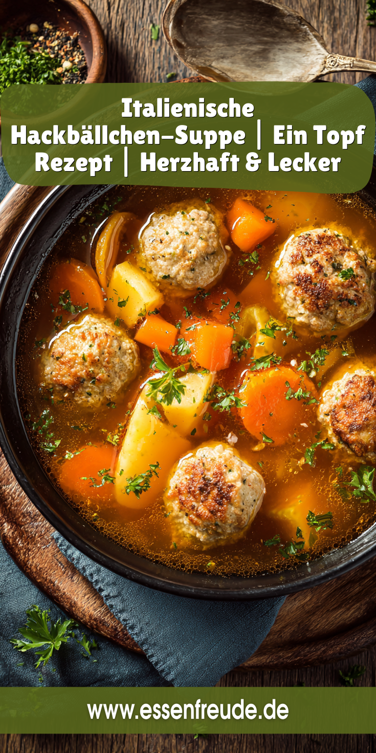 Italienische Hackbällchen-Suppe (One Pot) | Herzhaft 2026