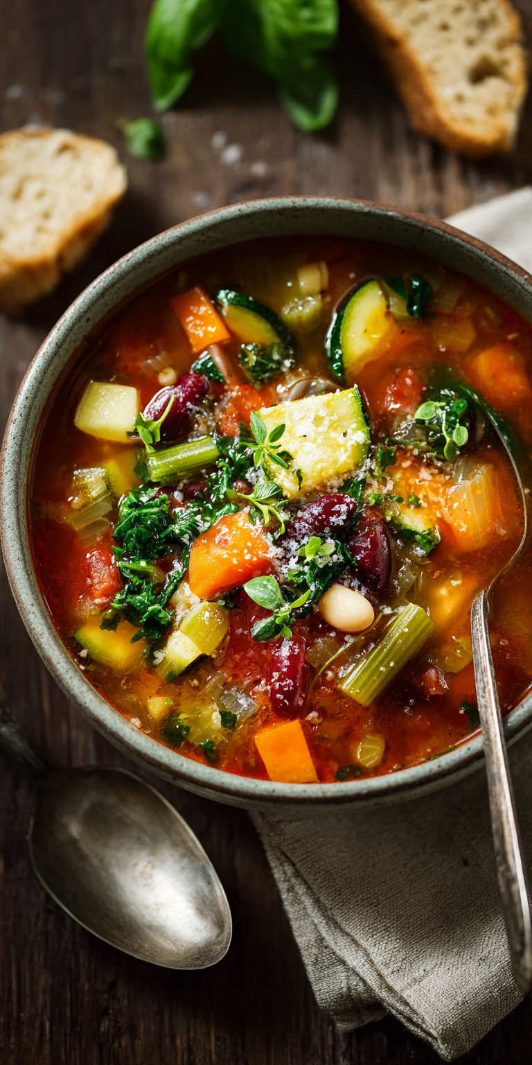 Italienische Minestrone mit viel Gemüse | Gesund & Leicht 2026