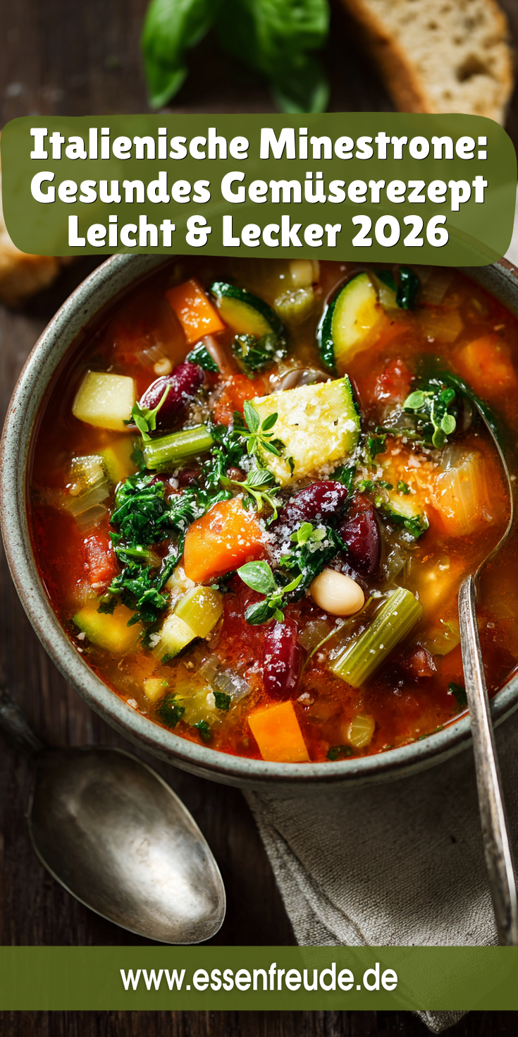 Italienische Minestrone mit viel Gemüse | Gesund & Leicht 2026