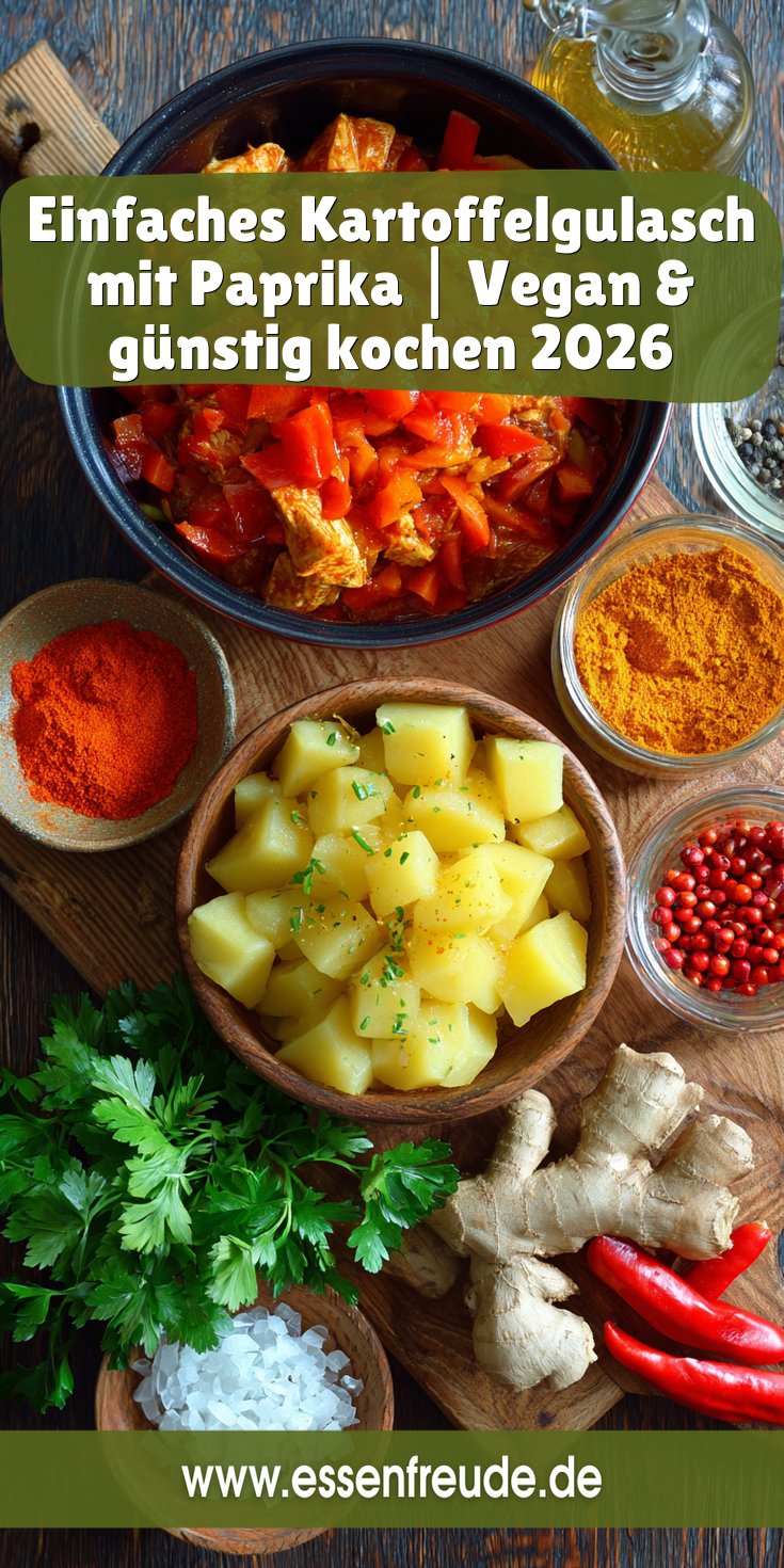 Kartoffel-Gulasch mit Paprika (Vegan möglich) | Günstig Kochen 2026