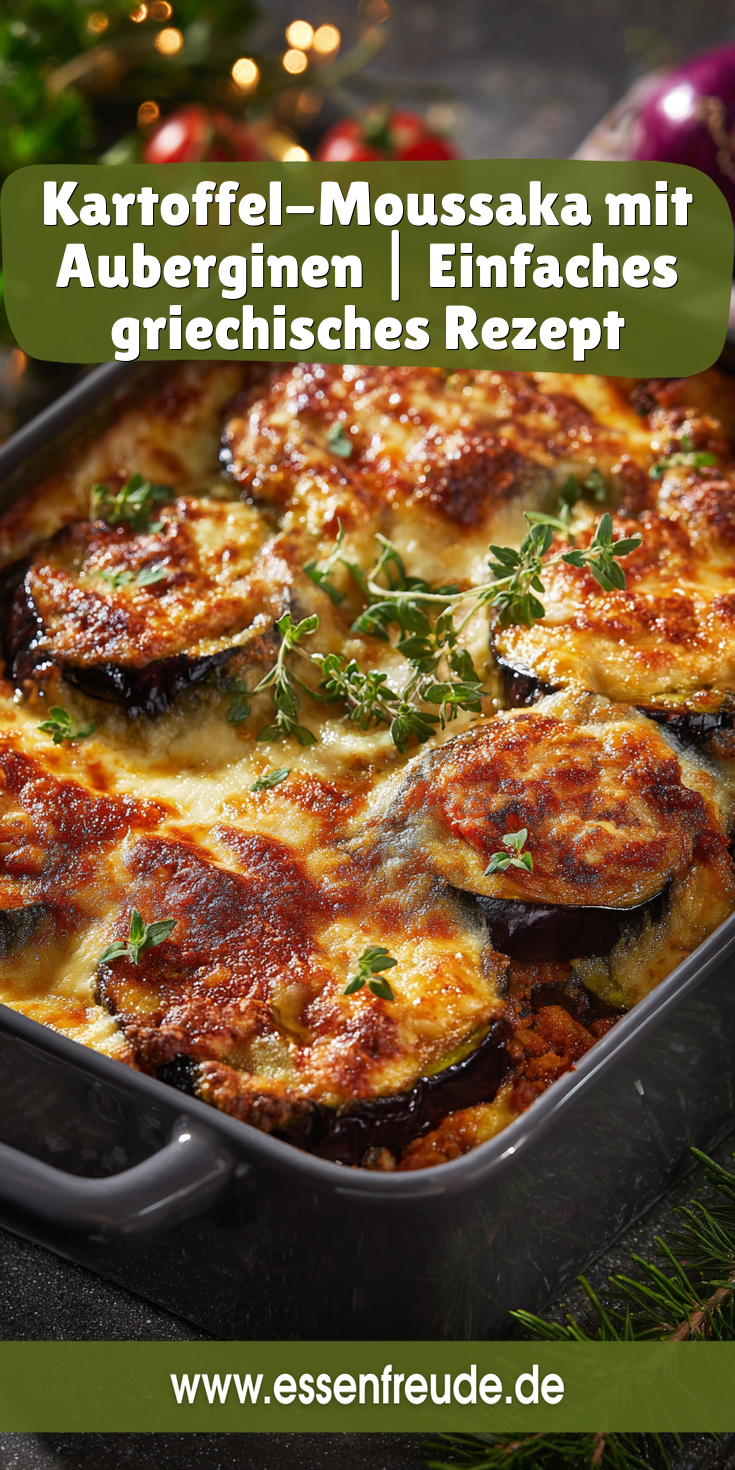 Kartoffel-Moussaka mit Auberginen | Griechisches Mittagessen 2026