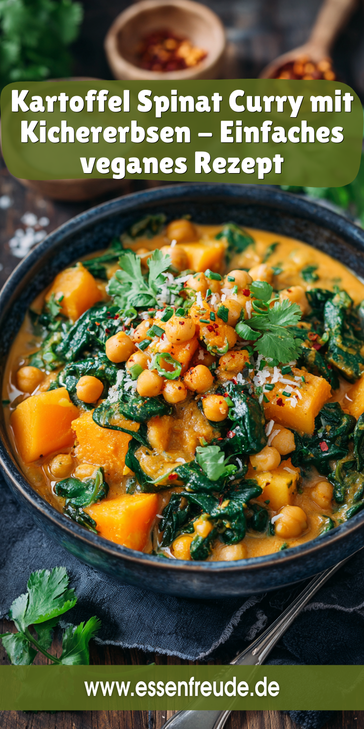 Kartoffel-Spinat-Curry mit Kichererbsen | Veganes Hauptgericht 2026