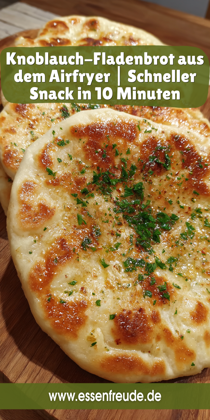 Knoblauch-Fladenbrot aus der Heißluftfritteuse (Airfryer) | Schnelle Snacks 2026