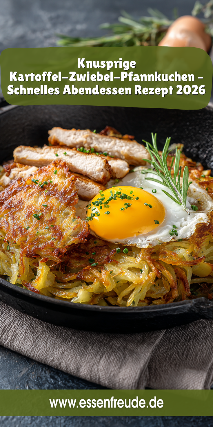 Knusprige Kartoffel-Zwiebel-Pfannkuchen | Einfaches Abendessen 2026