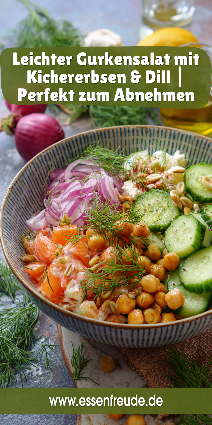 Leichter Gurkensalat mit Kichererbsen & Dill | Abnehmen 2026