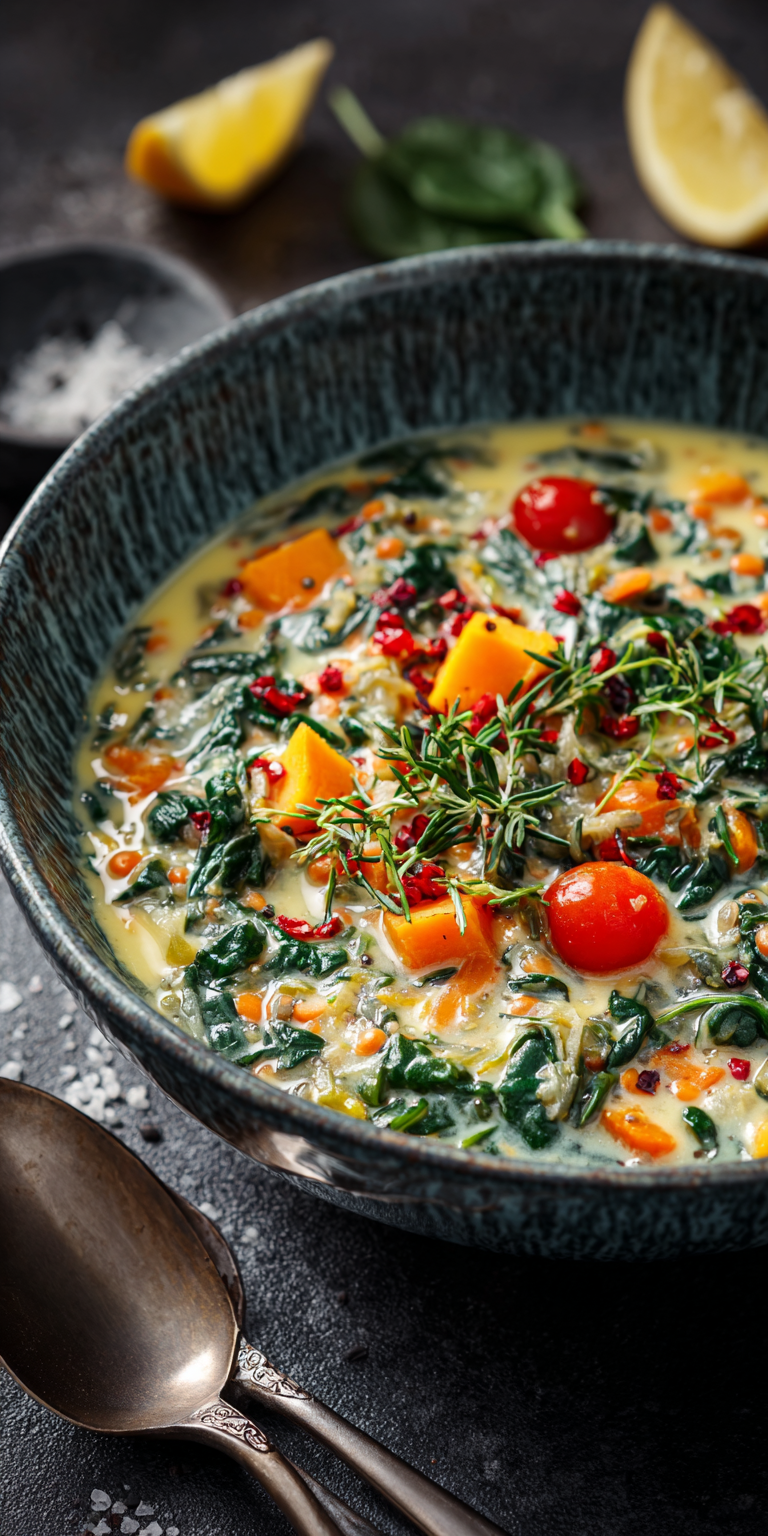 Linseneintopf mit Süßkartoffeln & Spinat | Vegan & Gesund 2026