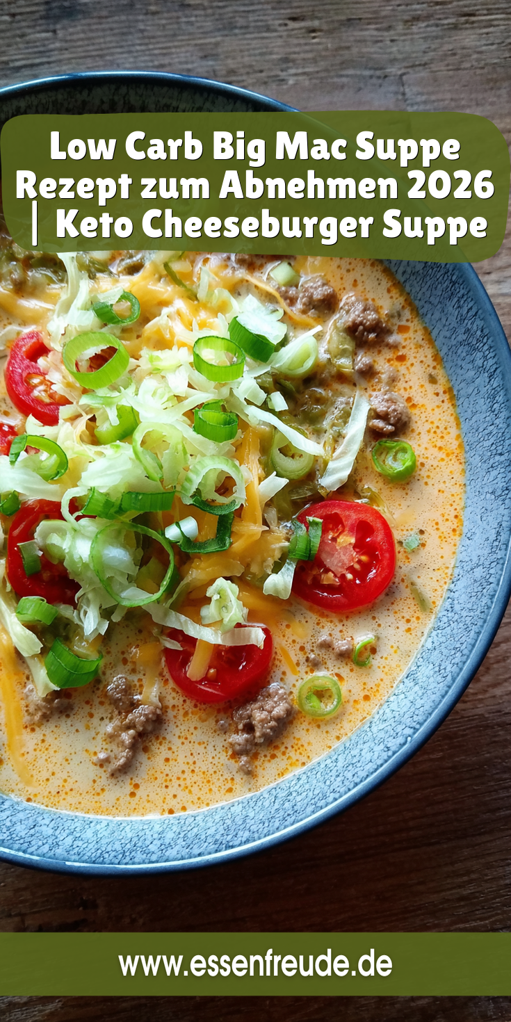 Low Carb Big Mac Suppe (Cheeseburger Suppe) | Abnehmen 2026