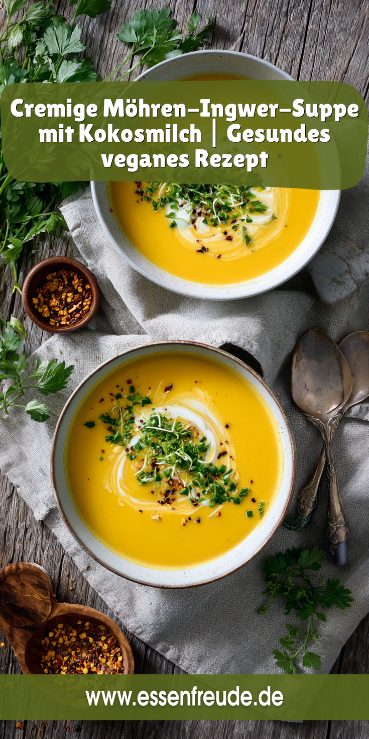 Möhren-Ingwer-Suppe mit Kokosmilch | Gesund & Vegan 2026