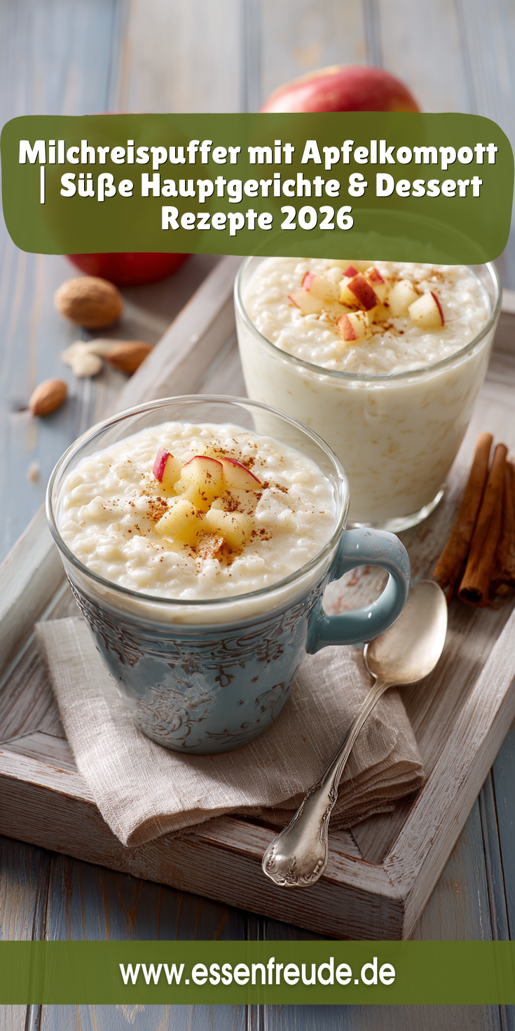 Milchreispuffer mit Apfelkompott | Süße Hauptgerichte 2026