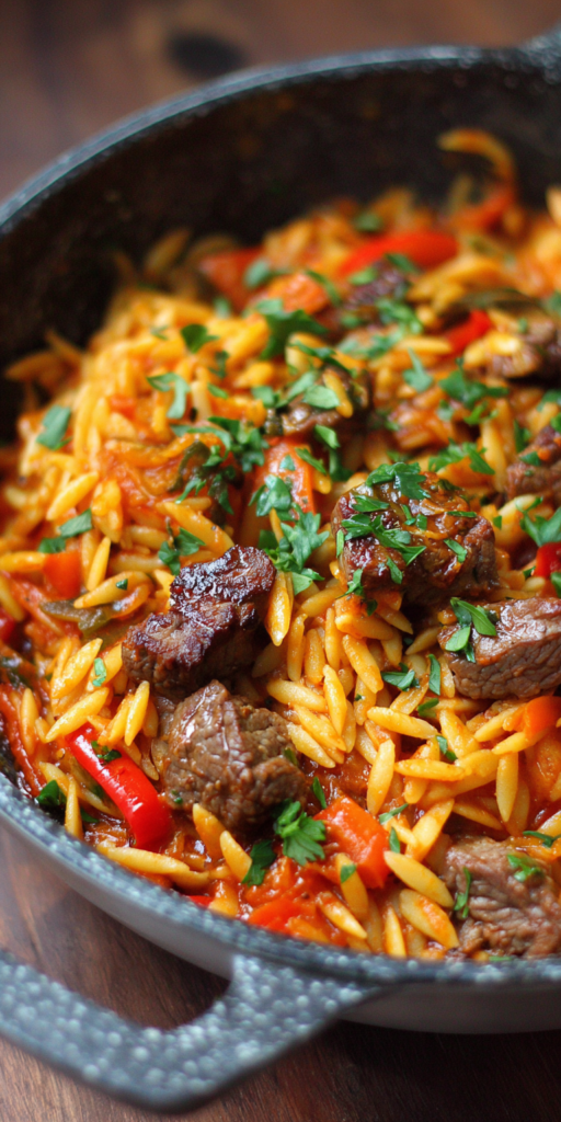 One-Pot Hackfleisch-Orzo-Pfanne: Cremig & Schnell | Familienrezepte 2026