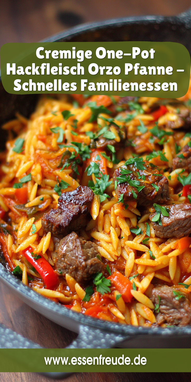 One-Pot Hackfleisch-Orzo-Pfanne: Cremig & Schnell | Familienrezepte 2026