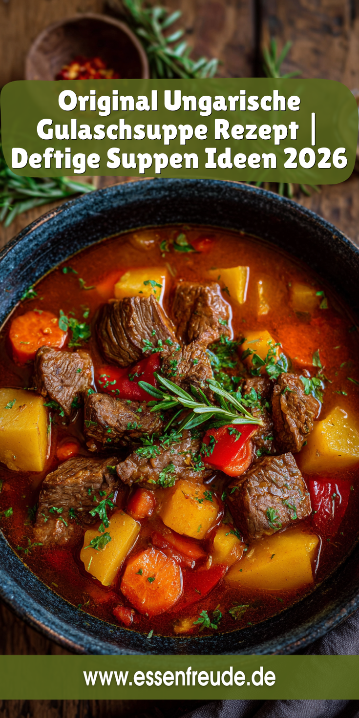 Original Ungarische Gulaschsuppe | Deftige Suppen 2026