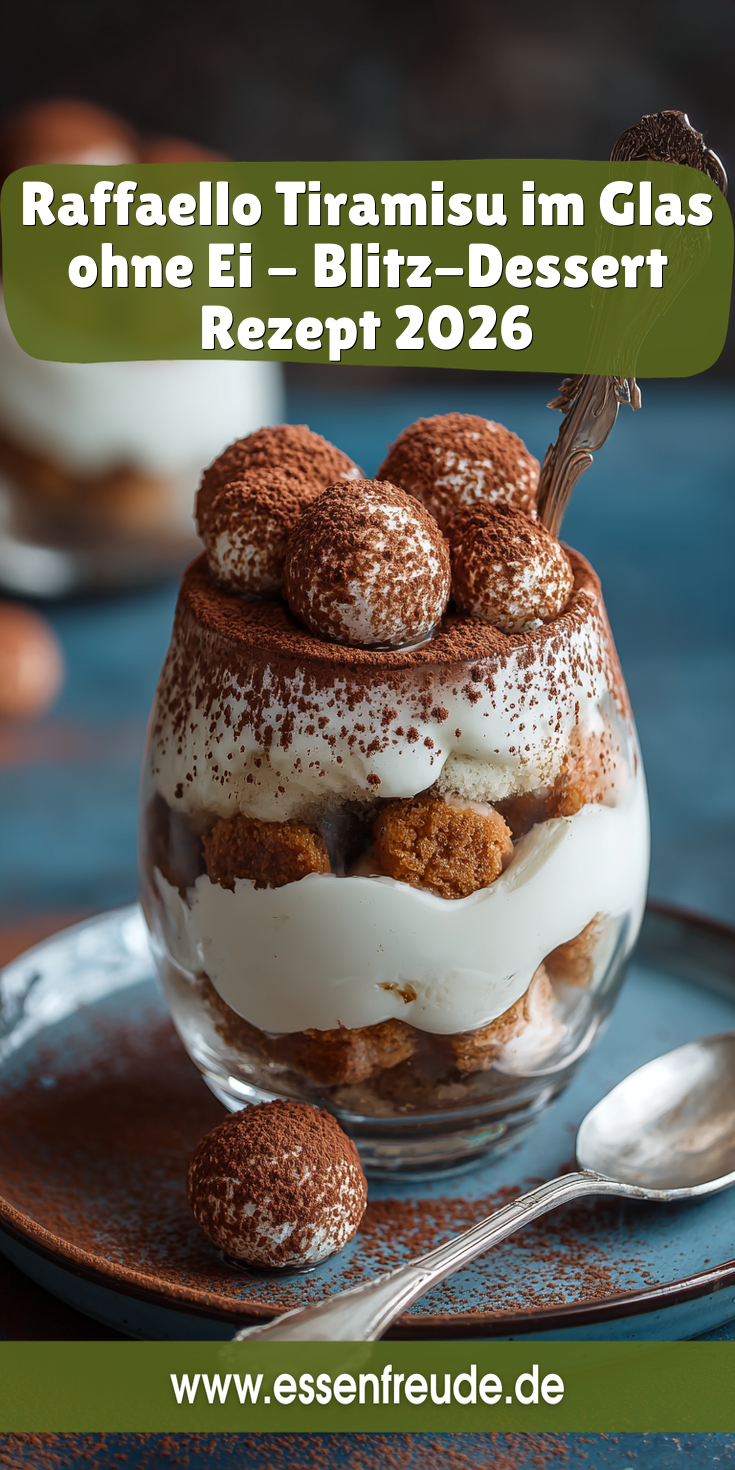 Raffaello Tiramisu im Glas (Ohne Ei) | Blitz-Dessert 2026
