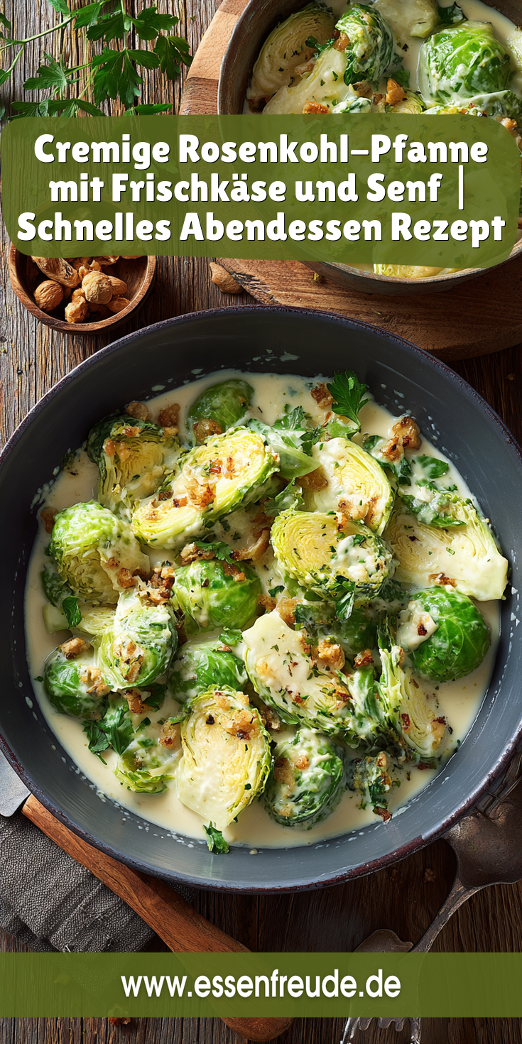 Rosenkohl in cremiger Frischkäse-Senfsauce | Schnelle Pfannengerichte 2026