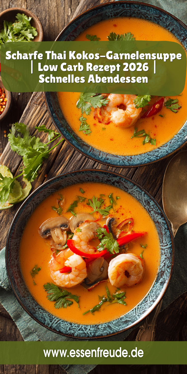 Scharfe Thai Kokos-Garnelensuppe | Low Carb Abendessen 2026