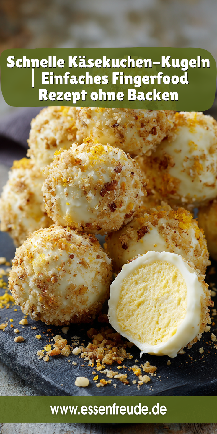 Schnelle Käsekuchen-Kugeln (Pralinen) | Fingerfood 2026