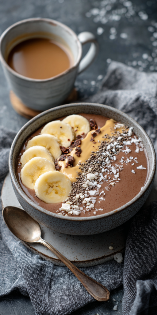 Schoko-Bananen-Erdnussbutter Smoothie Bowl | Vegan 2026