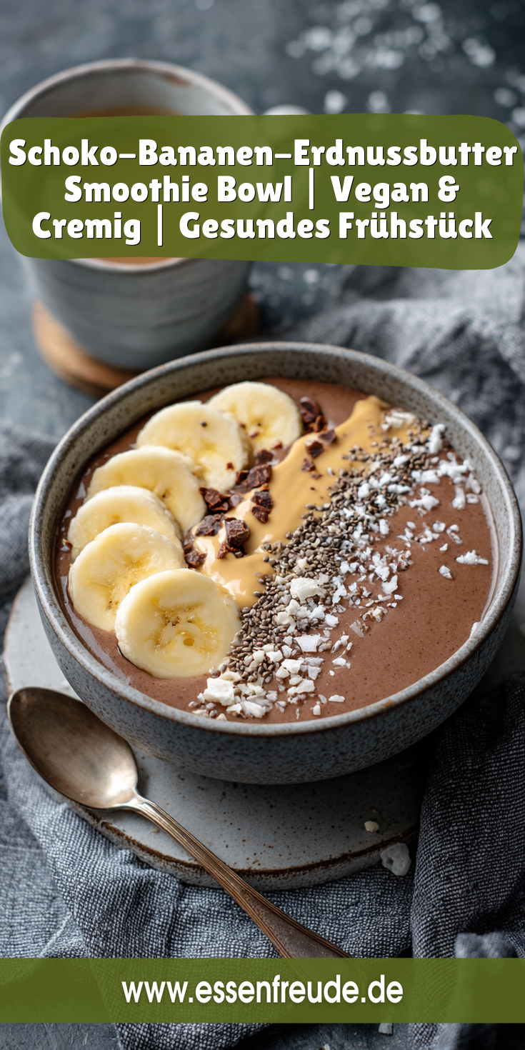 Schoko-Bananen-Erdnussbutter Smoothie Bowl | Vegan 2026