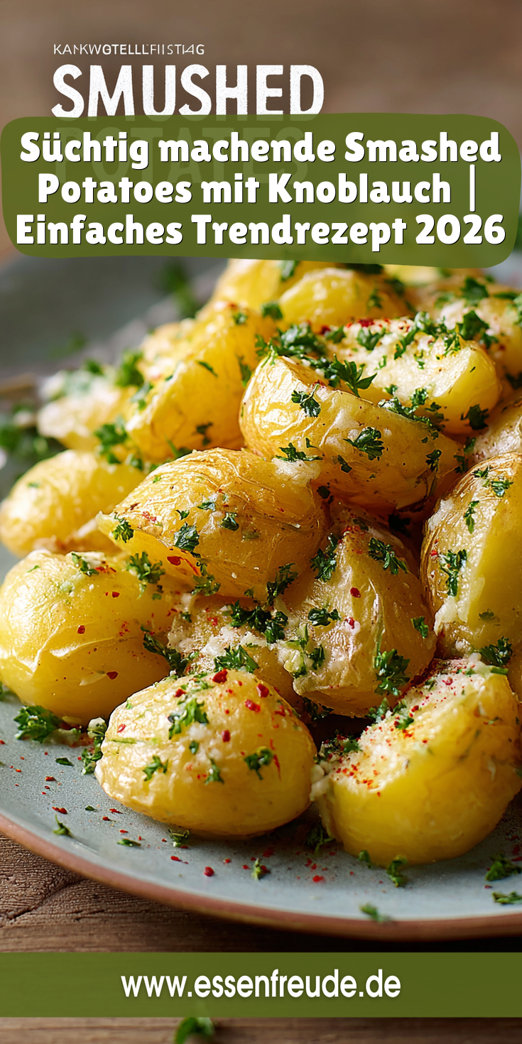 Süchtig machende Smashed Potatoes mit Knoblauch | Trend 2026