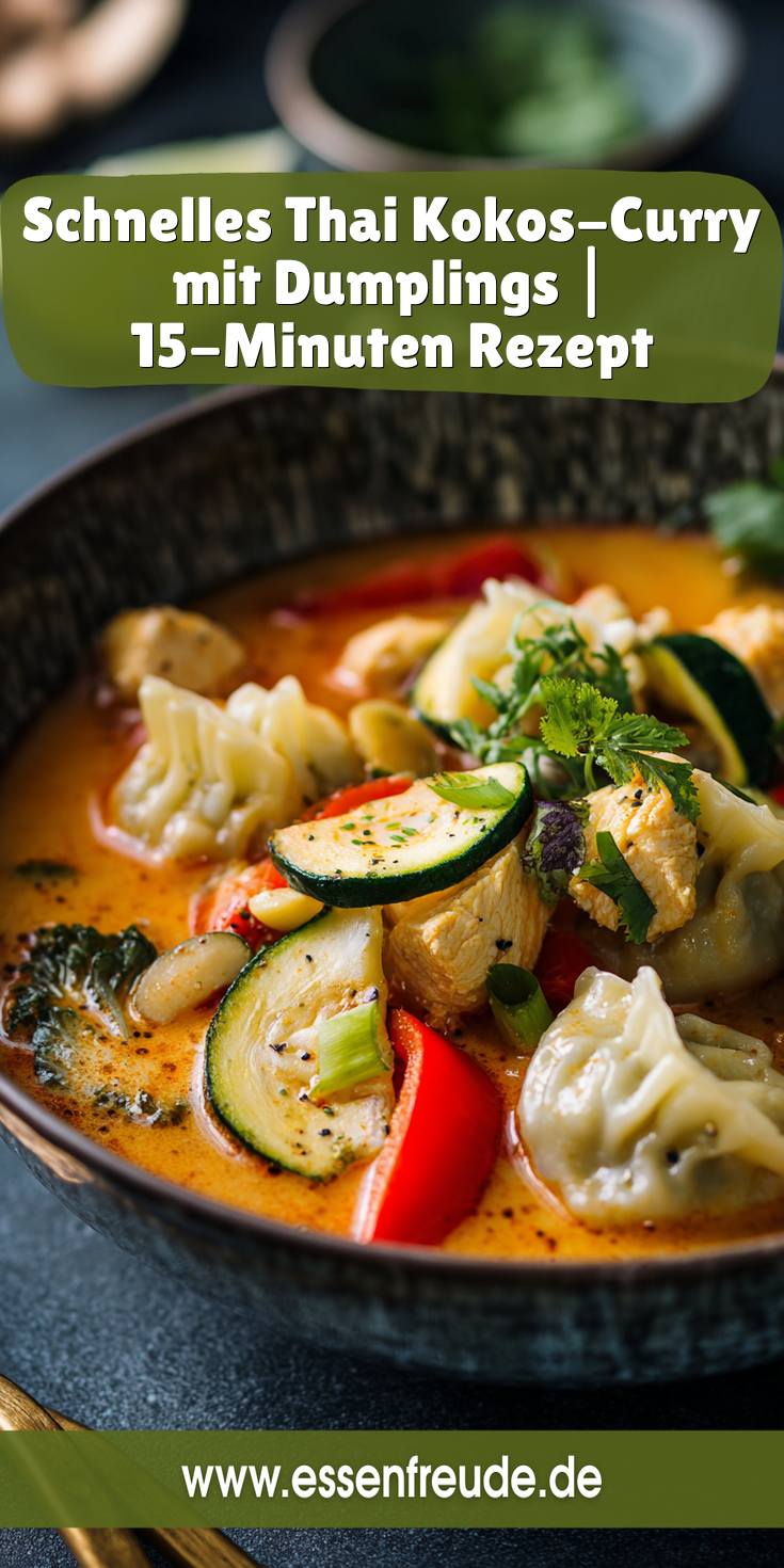 Thai Kokos-Curry-Suppe mit Dumplings | 15-Minuten Rezepte 2026