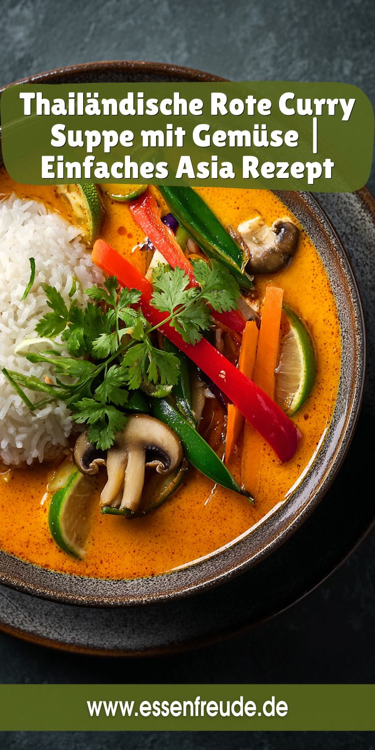 Thailändische Rote-Curry-Suppe mit Gemüse | Asiatisch 2026
