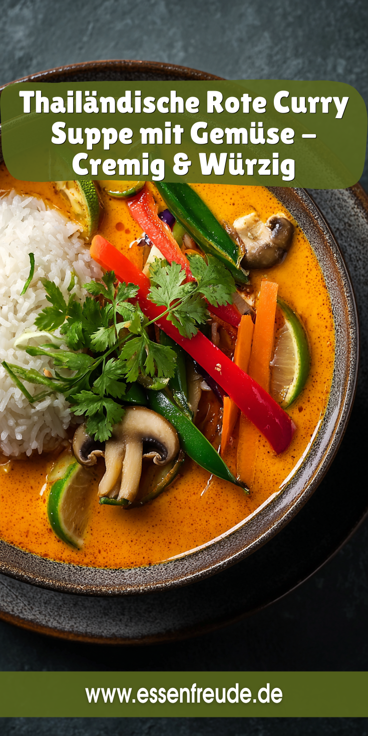 Thailändische Rote-Curry-Suppe mit Gemüse | Asiatisch 2026