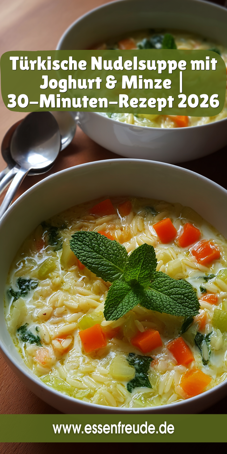 Türkische Nudelsuppe mit Joghurt & Minze | In 30 Minuten 2026