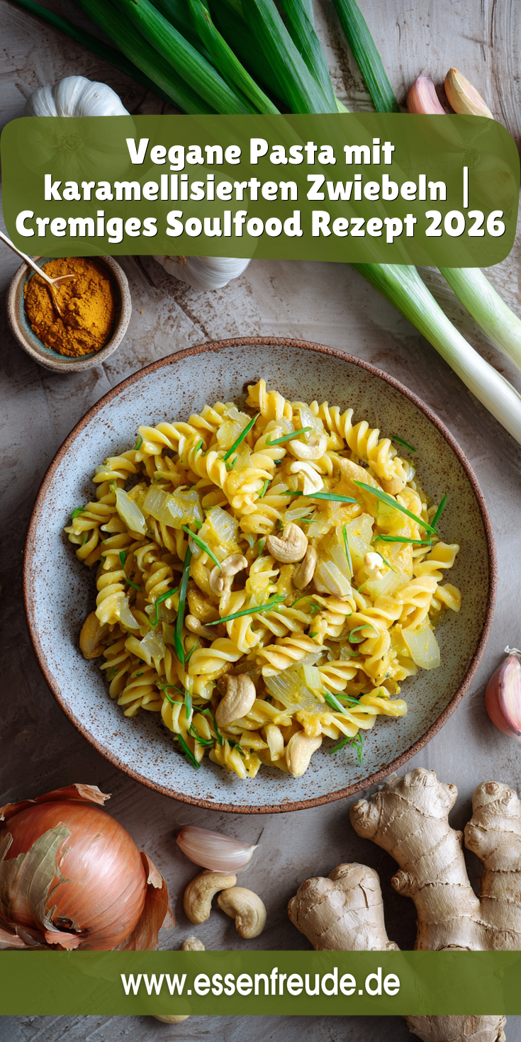 Vegan Caramelized Onion Pasta (Karamellisierte Zwiebeln) | Soulfood 2026