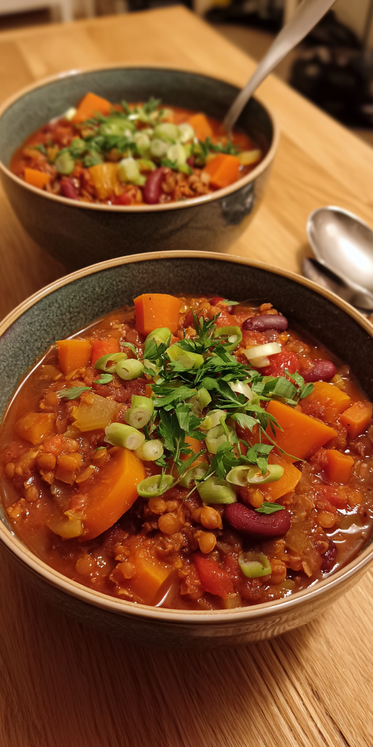 Veganes Chili sin Carne mit Linsen | Gesund 2026