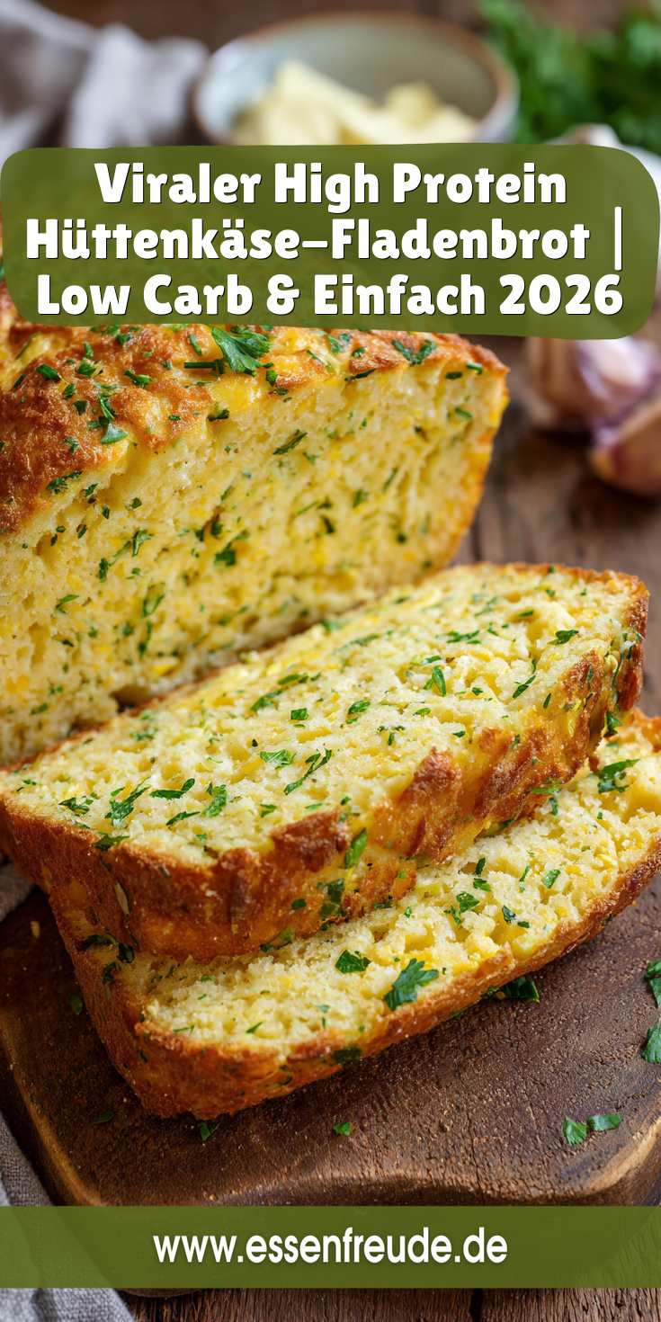 Viraler Trend: High Protein Hüttenkäse-Fladenbrot | Low Carb Rezepte 2026