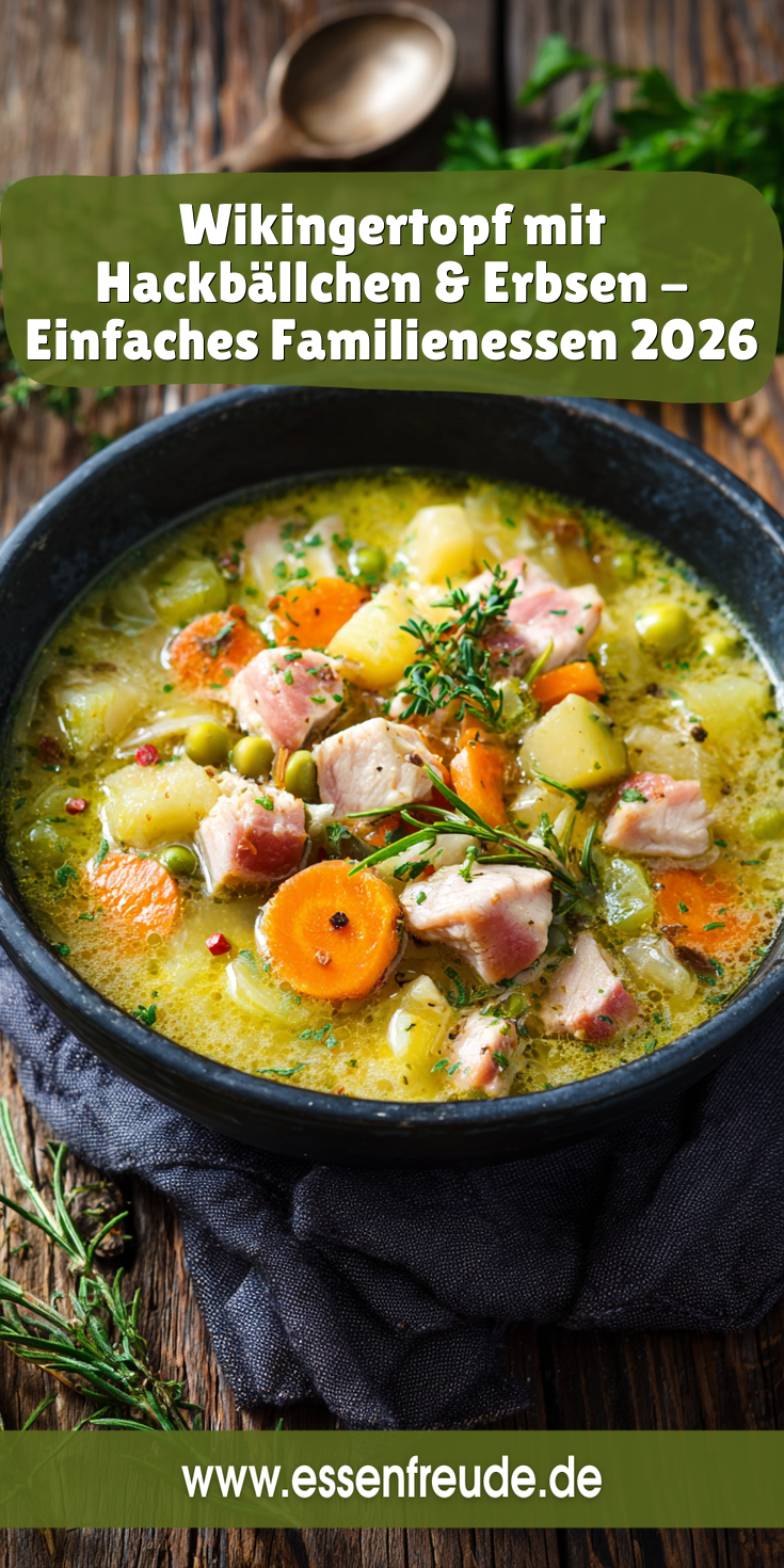 Wikingertopf mit Hackbällchen & Erbsen | Kinder Lieblingsessen 2026