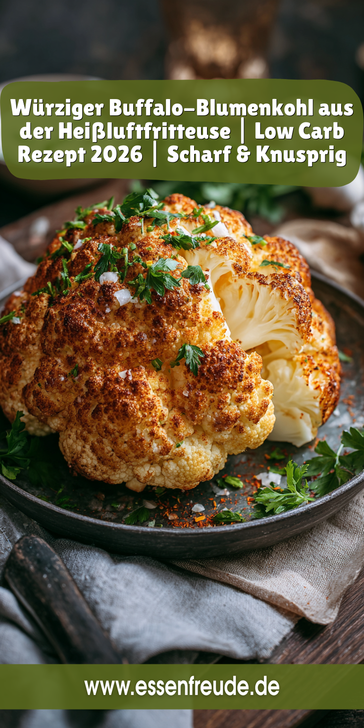 Würziger Buffalo-Blumenkohl aus der Heißluftfritteuse | Low Carb 2026