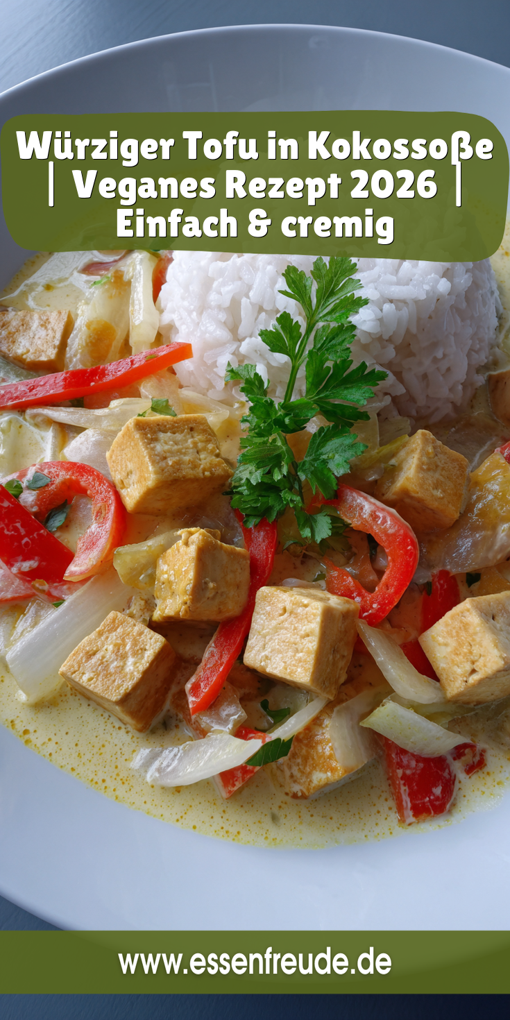 Würziger Tofu in cremiger Kokossoße | Veganes Mittagessen 2026